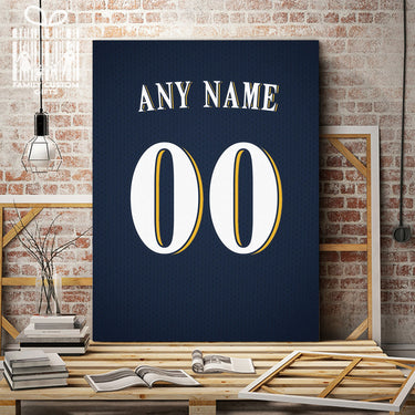 Milwaukee Jersey Custom Canvas Print Wall Art for Boy Girl Men Women Baseball Personalized Canvas Art